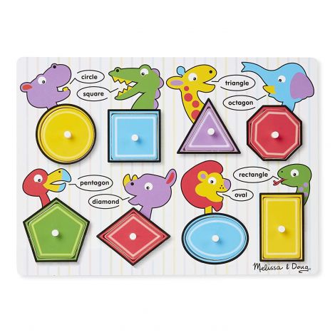 Puzzle lemn Forme geometrice Melissa and Doug - poza 1