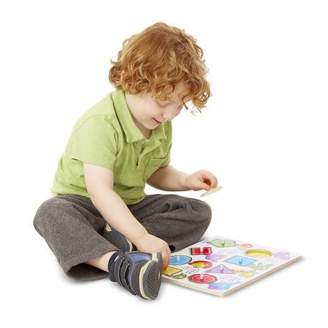 Puzzle lemn Forme geometrice Melissa and Doug - poza 3