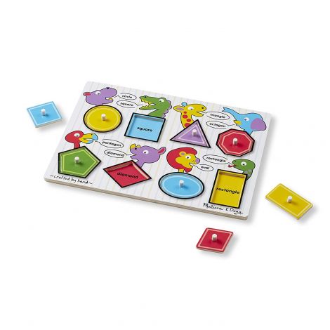 Puzzle lemn Forme geometrice Melissa and Doug - poza 4