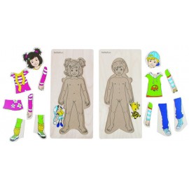 Puzzle lemn Imbracam copiii - poza 2