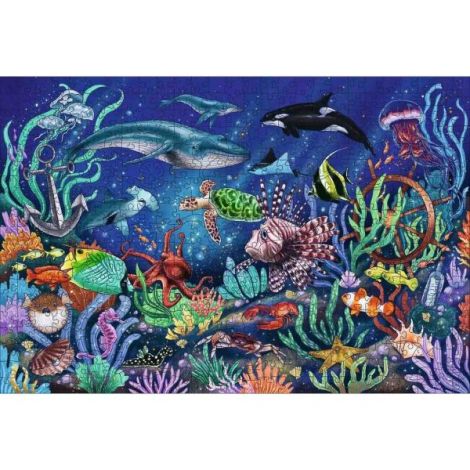 Puzzle Lemn Lumea Subacvatica, 500 piese - poza 1