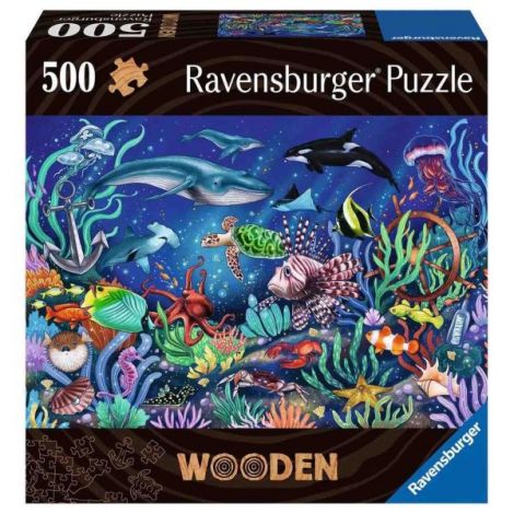 Puzzle Lemn Lumea Subacvatica, 500 piese - poza 2