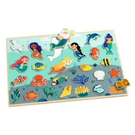 Puzzle lemn Ocean, Djeco - poza 2