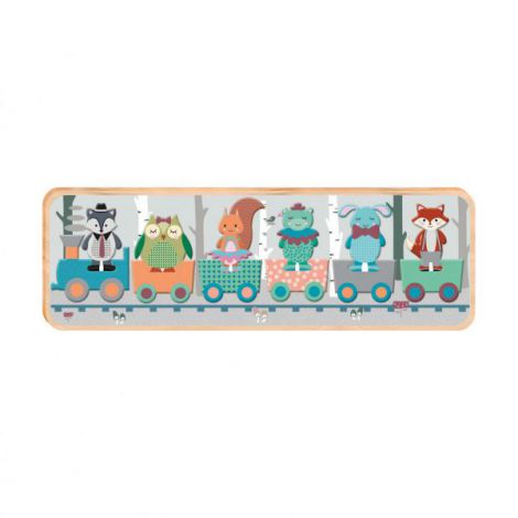 Puzzle lemn Trenul Tut Tut - Forest Friends - poza 2