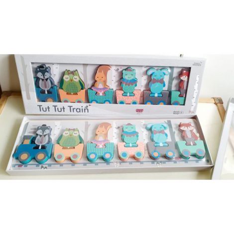 Puzzle lemn Trenul Tut Tut - Forest Friends - poza 3