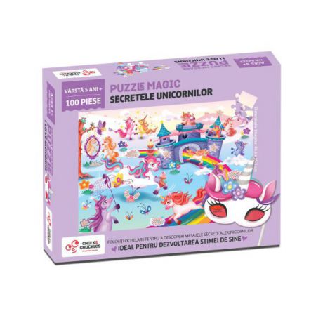 Puzzle magic - secretele unicornilor (100 piese) - poza 1