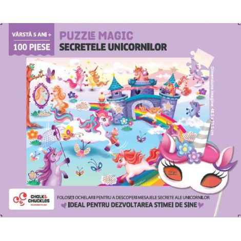 Puzzle magic - secretele unicornilor (100 piese) - poza 2