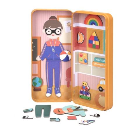 Puzzle magnetic in cutie metalica, joc de potrivire si asociere - Educatoare - poza 5