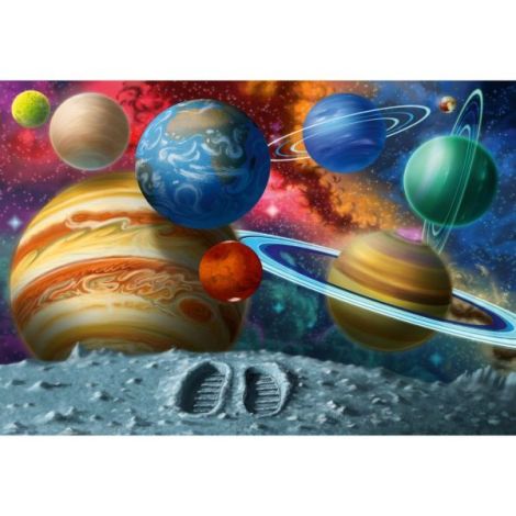 Puzzle mare de podea sa pasim in spatiu 24 piese - poza 1