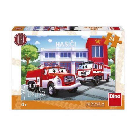 Puzzle - masina de pompieri (24 piese) - poza 1