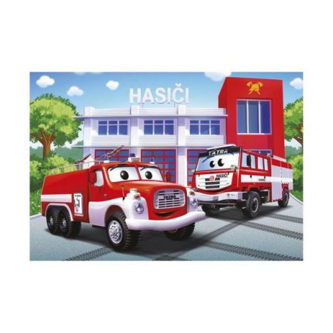 Puzzle - masina de pompieri (24 piese) - poza 2