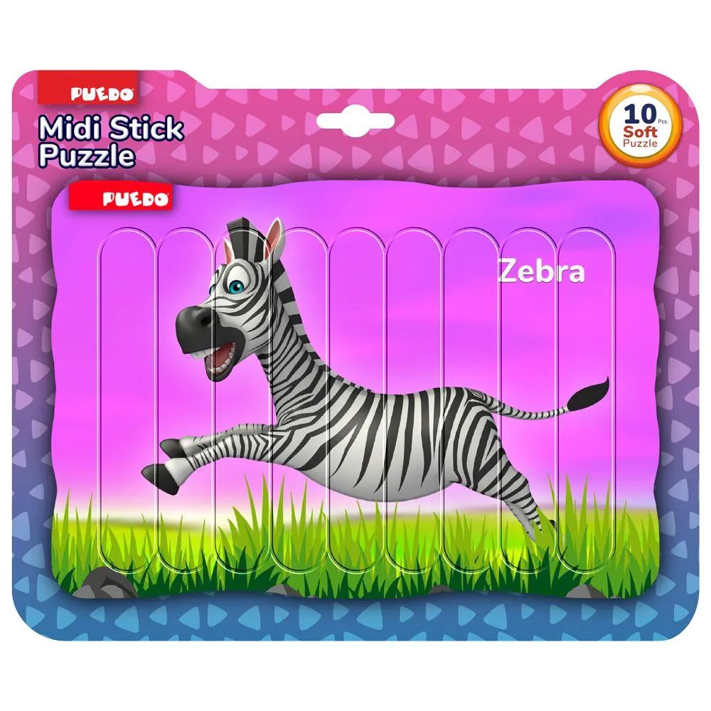 Puzzle maxi cu doua fete si piese moi Puedo 10 piese Animals - poza 2
