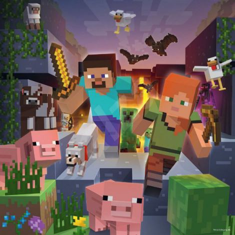 PUZZLE MINECRAFT, 3x49 PIESE - poza 2