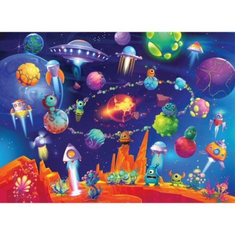 Puzzle monstri in spatiu 60 piese - poza 1