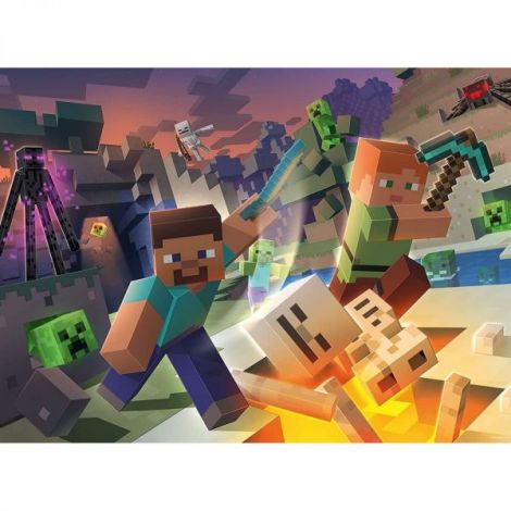Puzzle Monstri Minecraft, 100 Piese - poza 1