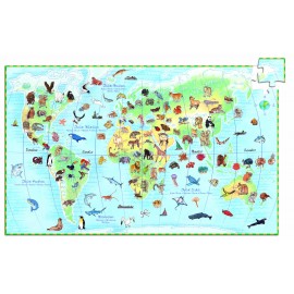 Puzzle observație Djeco Animalele lumii - poza 1