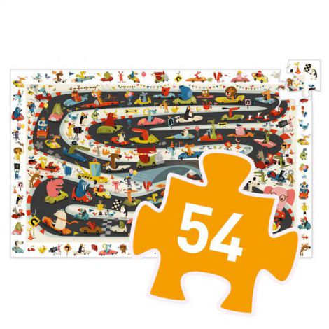 Puzzle observatie Djeco, Raliul masinilor - poza 4
