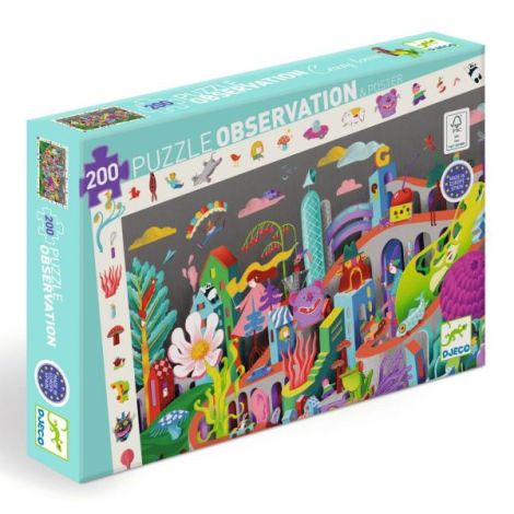 Puzzle observatie Nebunia din oras, Djeco - poza 1