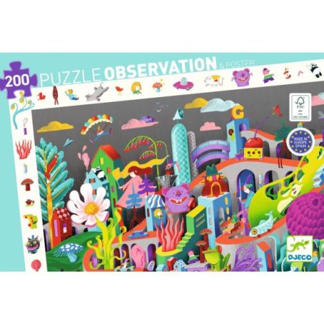 Puzzle observatie Nebunia din oras, Djeco - poza 3