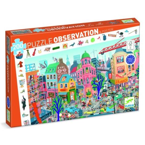 Puzzle observatie Orasul, Djeco - poza 1