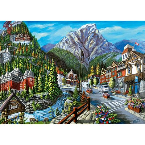 PUZZLE ORASUL BANFF, 1000 PIESE - poza 2