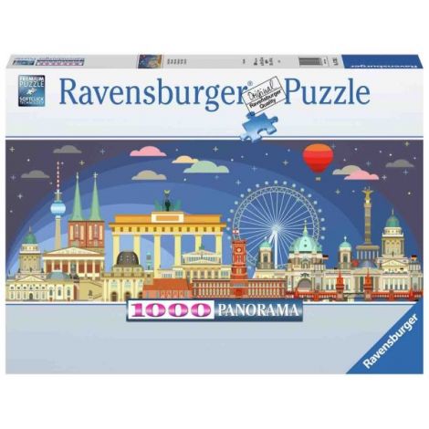 Puzzle Panorama Berlinul Noaptea, 1000 Piese - poza 2