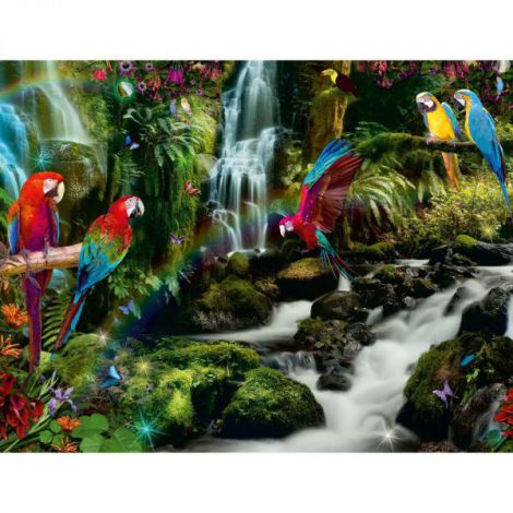 PUZZLE PAPAGALI IN JUNGLA, 2000 PIESE - poza 2
