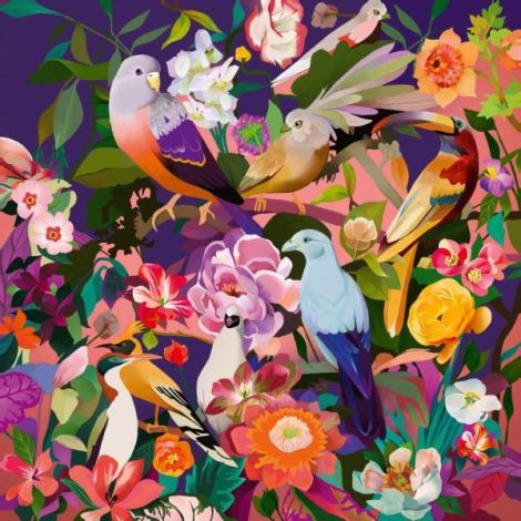 Puzzle pasari si flori 750 piese - poza 1