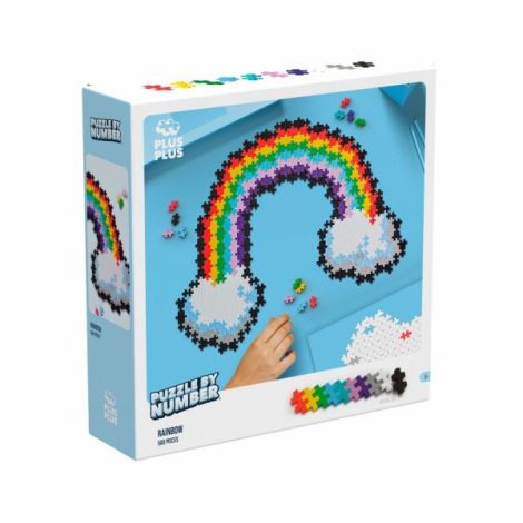 Puzzle pe numere Plus-Plus, 500 piese, Curcubeu - poza 1