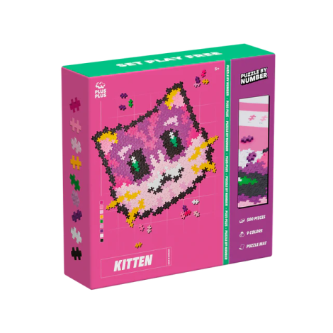 Puzzle pe numere Plus-Plus, 500 piese, Pisicuta - poza 1
