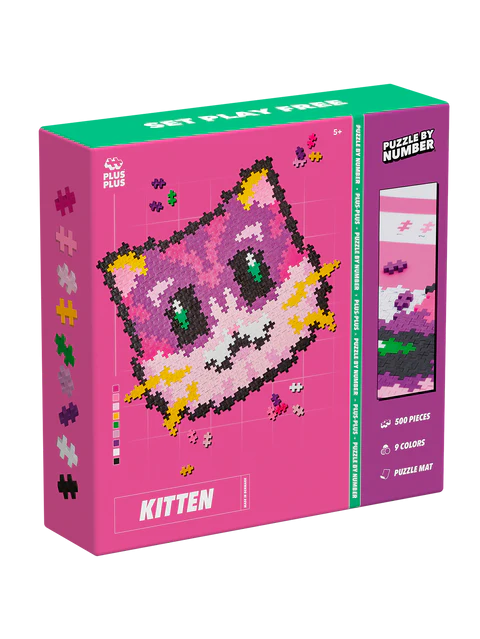 Puzzle pe numere Plus-Plus, 500 piese, Pisicuta