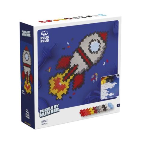 Puzzle pe numere Plus-Plus, 500 piese, Racheta - poza 1