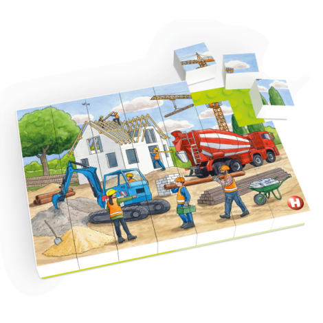 Puzzle Pe santier in constructii Hubelino (35 piese) - poza 1