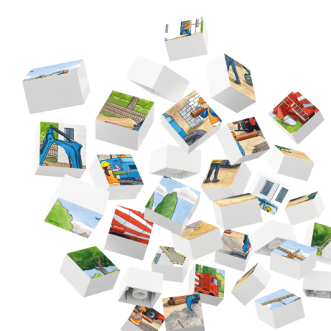 Puzzle Pe santier in constructii Hubelino (35 piese) - poza 2