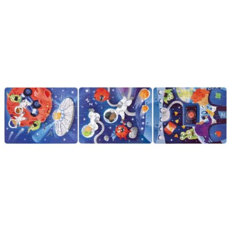 Puzzle pentru copii Aventura in Spatiu (3 in 1) si joc storytelling - poza 1