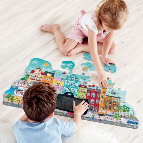 Puzzle pentru copii de podea Orasul animat (49 piese) - poza 2
