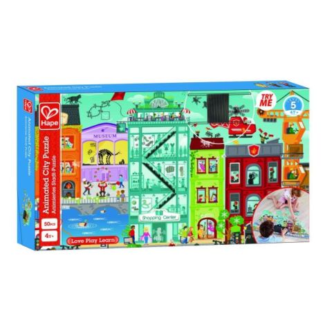 Puzzle pentru copii de podea Orasul animat (49 piese) - poza 4