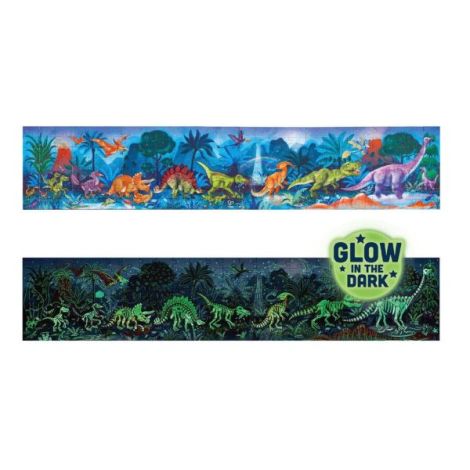 Puzzle pentru copii flourescent cu Dinozauri (200 piese, 1.5m) - poza 1