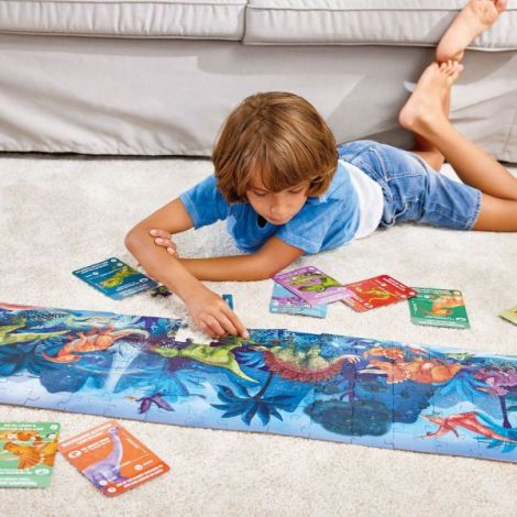 Puzzle pentru copii flourescent cu Dinozauri (200 piese, 1.5m) - poza 5