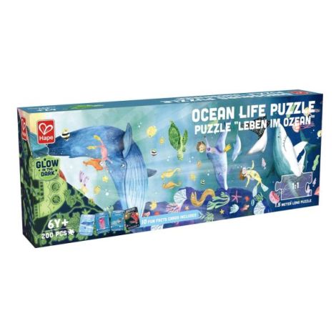 Puzzle pentru copii fotoluminescent Viata acvatica (200 piese, 1.5m) - poza 2