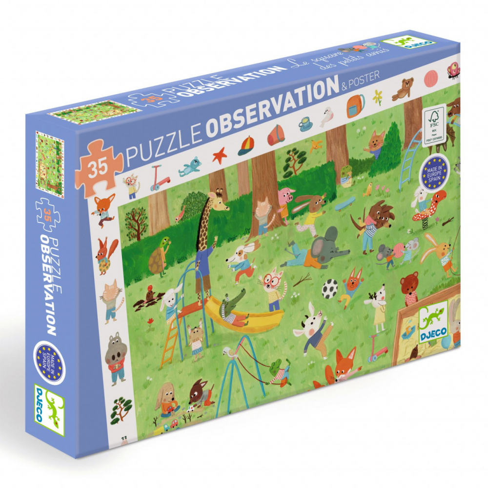 Puzzle pentru copii Gradina micilor prieteni cu 35 piese,+4 ani