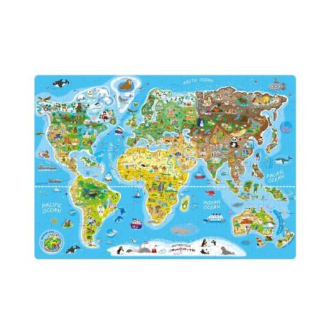 Puzzle pentru copii Harta lumii (160 piese) - poza 1