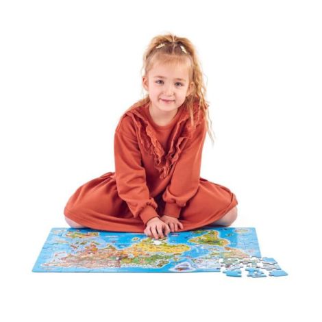 Puzzle pentru copii Harta lumii (160 piese) - poza 3