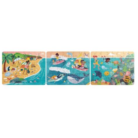 Puzzle pentru copii Prietenii Oceanului (3 in 1) si joc storytelling - poza 1