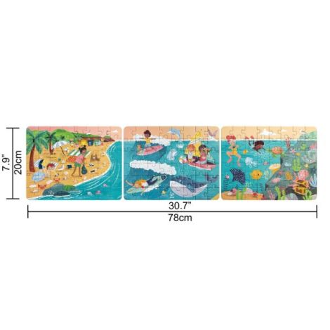 Puzzle pentru copii Prietenii Oceanului (3 in 1) si joc storytelling - poza 3