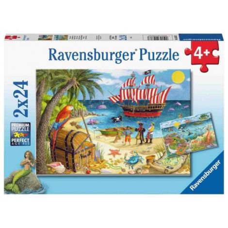 Puzzle Pirati Si Sirene, 2X24 Piese - poza 3