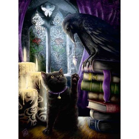 Puzzle Pisica Neagra Si Corb, 500 Piese - poza 1