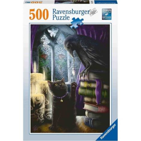 Puzzle Pisica Neagra Si Corb, 500 Piese - poza 2