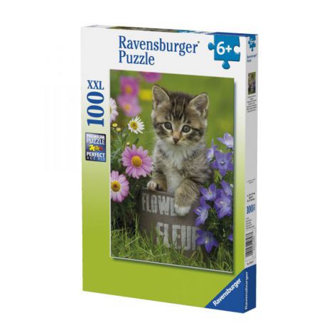 PUZZLE PISICUTA INTRE FLORI, 100 PIESE - poza 3
