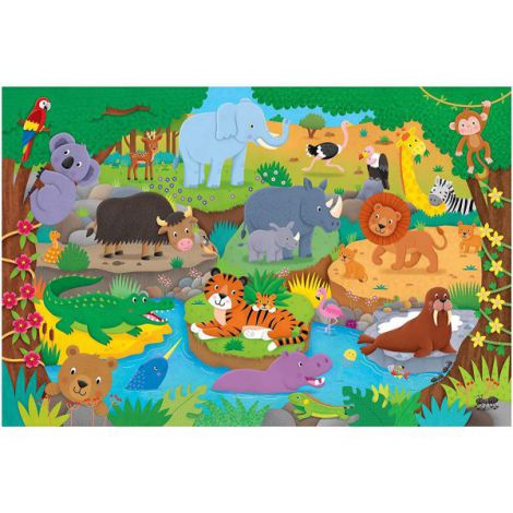 Puzzle podea: alfabetul animalutelor (30 piese) - poza 2